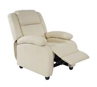 Mendler Fauteuil de télévision Lincoln – Relaxation, Similicuir – Crème