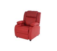 Fauteuil de télévision, fauteuil relax Lincoln, relaxation, similicuir rouge
