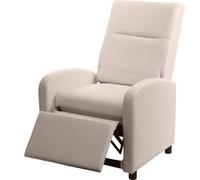 Fauteuil Tv Hwc-H18, Fauteuil Inclinable, Cuir Synthétique Pliable 99x70x75cm Crème-Beige Multicolore