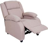 Fauteuil Tv Lincoln, Fauteuil De Relaxation, Tissus Crème-Gris Multicolore