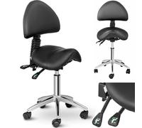 Fauteuil de toilette BERLIN avec dossier pivotant réglable - noir