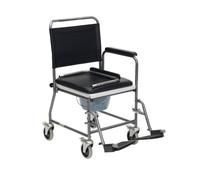 Fauteuil de toilettes à roulettes noir