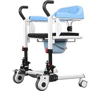 Fauteuil de Transfert Debout Fauteuil élévateur de transfert pour la maison, élévateur portatif pour patients avec siège divisé, chaise percée de chevet avec dossier et pot pour personnes âg