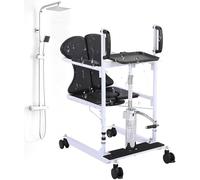 Fauteuil de Transfert Debout Fauteuil élévateur de transfert pour patients, dispositif d'assistance pour personnes âgées, roue de transfert avec siège divisé, chaise percée de chevet, non ad