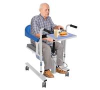 Fauteuil De Transfert Élévateur Hydraulique pour Patients, 220 LB, Fauteuil Roulant Élévateur pour Transport À Domicile, Soins Infirmiers, Rééducation, Personnes Âgées Alitées(Bleu)