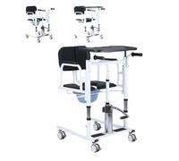 Fauteuil de Transfert élévateur pour Patients, Fauteuil de Transfert Multifonctionnel pour Personnes âgées, Dispositif Portable d'aide au Transfert pour Personnes âgées (76 x 54 x 84-104 cm)
