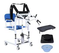 Fauteuil de transfert hydraulique assisté debout réglable en hauteur Capacité 200 kg Ouverture à 180° Pour personnes âgées et handicapées