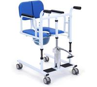 Fauteuil de transfert hydraulique avec siège divisé à 180° et fonction pot pour personnes âgées et handicapées