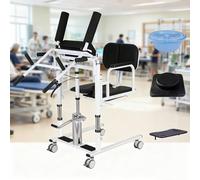 Fauteuil de transfert hydraulique avec siège divisé et hauteur réglable pour la mobilité du patient