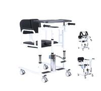 Fauteuil de Transfert Multifonctionnel pour Patients à Domicile, Aide au déplacement Portable pour Personnes âgées, Fauteuil Transfert Hauteur réglable avec Pot Portable