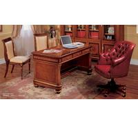 Fauteuil de travail pivotant Fauteuil de bureau pivotant Chesterfield Rouge Luxe