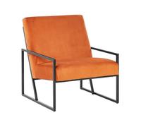 Fauteuil DELARY Velours Orange