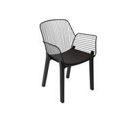 Fauteuil Design Bois Et Métal Alby - Noir Noir