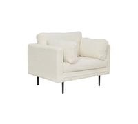 Fauteuil Design Bouclette "Boom" 110cm Blanc