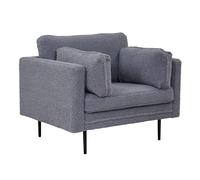 Fauteuil Design Bouclette "Boom" 110cm Gris Foncé