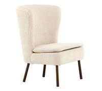 Fauteuil Design Bouclette "Hallso" 92cm Beige