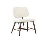 Fauteuil Design Bouclette "Midland" 84cm Blanc