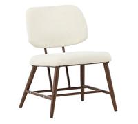 Fauteuil Design Bouclette "Midland" 84cm Blanc Blanc G