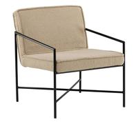 Fauteuil Design Bouclette "Rakel" 78cm Beige