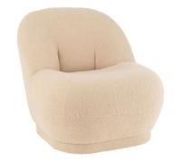 Generique Fauteuil Teddy - Design bouclette 88 cm Beige
