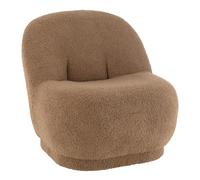 Fauteuil Design Bouclette Teddy 88cm Marron