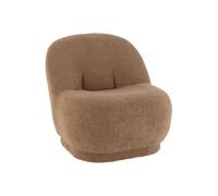Fauteuil Design Bouclette Teddy 88cm Marron