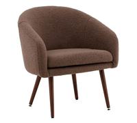 Fauteuil Design Bouclette "Wanda" 75cm Marron