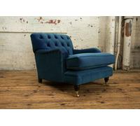 Fauteuil Design Canapé Relax Textile Lounge Club Coussin Assis Luxe Bleu Nouveau