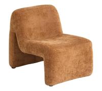 Fauteuil Design Chenille "Astor" 84cm Ambre