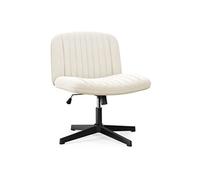 Fauteuil design coquillage BIGZZIA- Fonction de levage et d'oscillation - charge max 150kg - Tissu en velours - Blanc Blanc