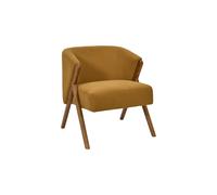 Fauteuil Design Côtelé "Jules" 72cm Jaune