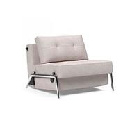 Fauteuil design CUBED 02 ALU convertible 200x90cm tissu Weda Sand