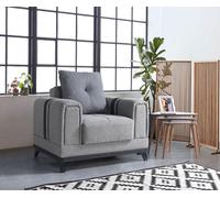 Fauteuil design de luxe Relax Textile Gris Fauteuil Lounge Club Moderne de Luxe