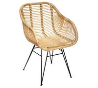 Fauteuil Design en Rotin "Koeta" 85cm Naturel