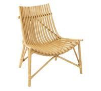 Fauteuil Design en Rotin ""Margery"" 84cm Naturel