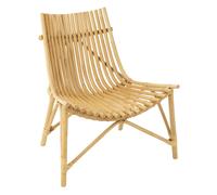 Fauteuil Design en Rotin ""Margery"" 84cm Naturel