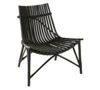 Fauteuil Design en Rotin "Margery" 84cm Noir