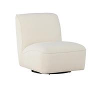 Fauteuil Design en Tissu Bouclette "My" 88cm Blanc