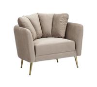Fauteuil Design en Tissu "Kiev" 88cm Gris