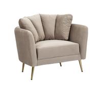 Fauteuil Design en Tissu "Kiev" 88cm Gris