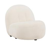 Fauteuil Design en Tissu "Omaha" 84cm Blanc