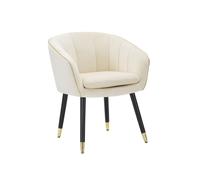 Fauteuil Design en Tissu "Paris" 78cm Crème