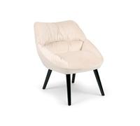 Fauteuil Design en Velours "Neal" 74cm Beige
