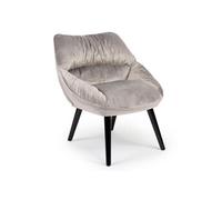 Fauteuil Design en Velours "Neal" 74cm Gris