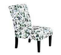 Fauteuil Design Imprimé "Indira" 92cm Beige & Vert
