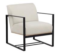 Fauteuil Design "Kansas" 83cm Blanc Cassé