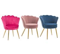 Fauteuil design Maddina avec pieds dorés : Gris