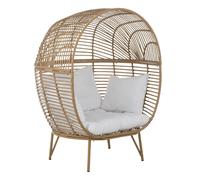 Fauteuil Design Ovale "Aciera" 148cm Naturel