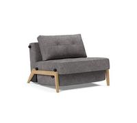 Fauteuil design SOFABED CUBED 02 WOOD convertible lit 200x90 cm Avella Warm Grey