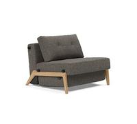 Fauteuil design SOFABED CUBED 02 WOOD convertible lit 200x90 cm Flashtex Dark Grey